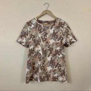 Denim & Co Active Camo printed short sleeve Top